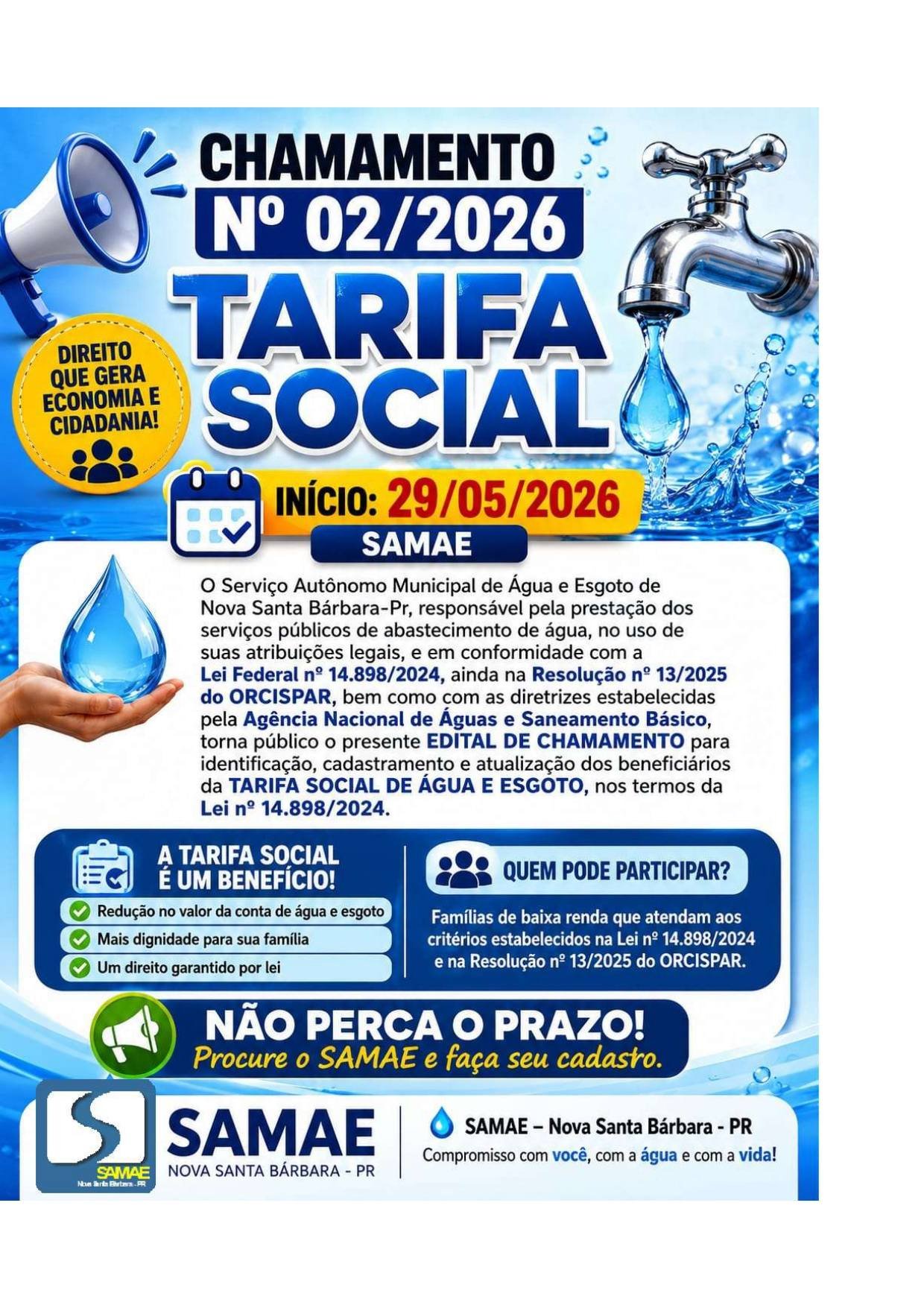 CHAMAMENTO PUBLICO  Nº 02/2026